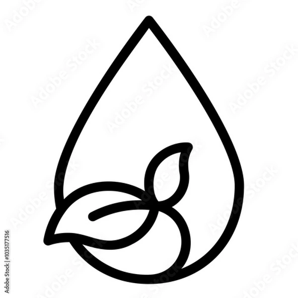Fototapeta ecology icon or logo ilustration for website. Perfect use for web, pattern, design, app, etc.
