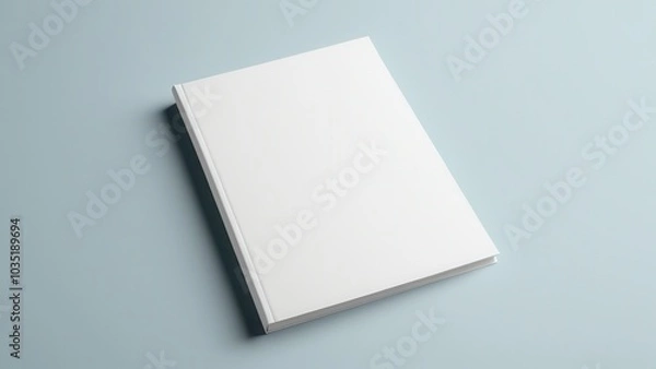 Fototapeta Elevate your design portfolio with the us letter perfect bound cover mockup, a highly customizable template for illustrating the final look of printed books, catalogs, or reports