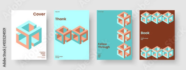 Fototapeta Modern Flyer Layout. Geometric Background Template. Creative Poster Design. Brochure. Report. Business Presentation. Book Cover. Banner. Newsletter. Portfolio. Advertising. Notebook. Brand Identity