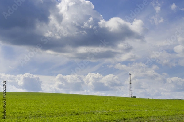 Obraz Сотовая вышка в поле
