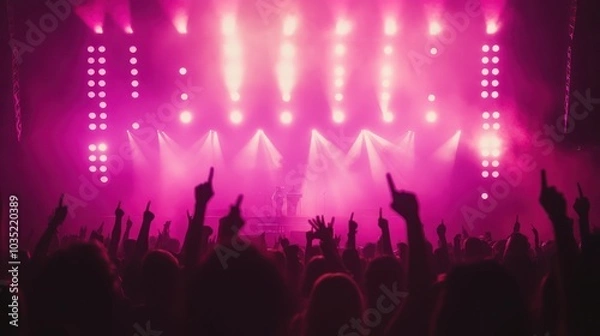 Fototapeta Concert Crowd Silhouettes