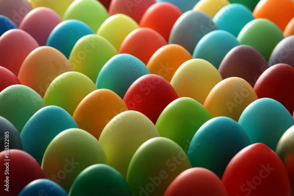 Obraz Painted easter eggs background