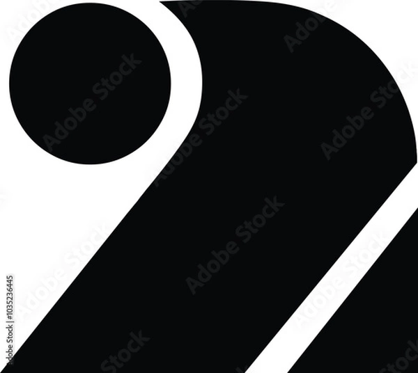 Obraz Bold Geometric Numbers Vector Set