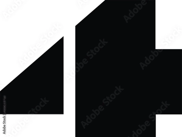 Obraz Bold Geometric Numbers Vector Set