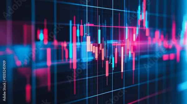 Fototapeta Abstract business  and charts and graphs with statistics to innovative analyze business potential and forecast future development of companies growth.