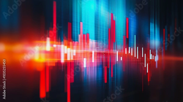 Fototapeta Abstract business  and charts and graphs with statistics to innovative analyze business potential and forecast future development of companies growth.