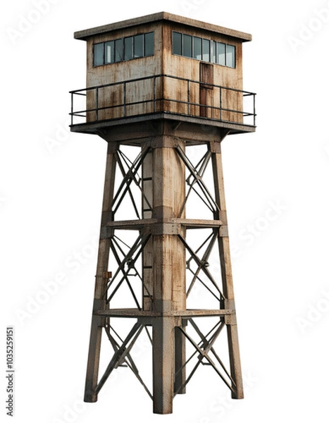 Obraz watch tower isolated on transparent background