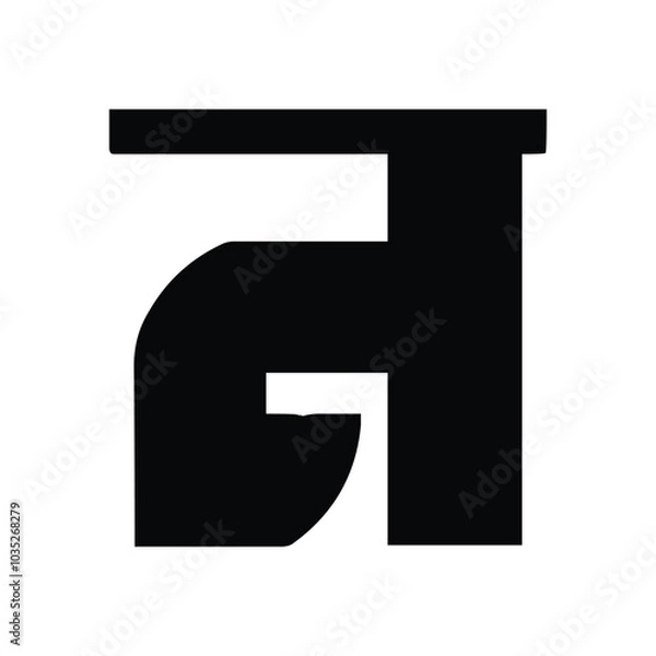 Obraz Bold Bengali Alphabet Vector Set