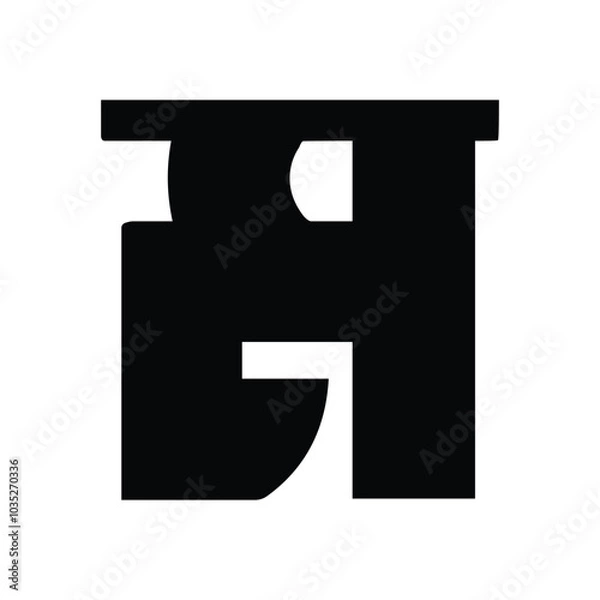 Obraz Bold Bengali Alphabet Vector Set