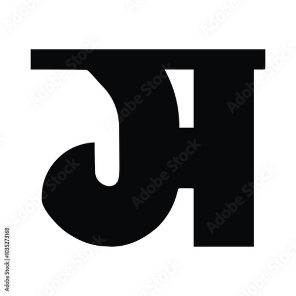 Obraz Bold Bengali Alphabet Vector Set