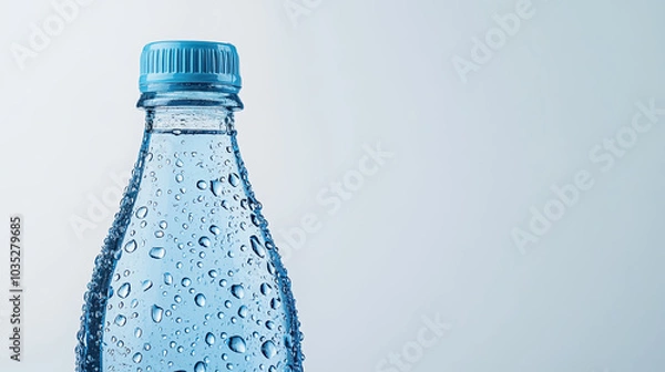 Fototapeta Water Bottle Mockup, high-end and customizable with realistic high-resolution rendering, ideal for branding, packaging design, and professional presentations, AI Generative