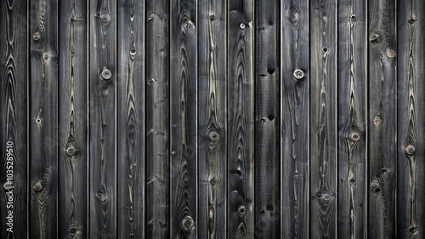 Fototapeta Background of seamless black wood fence pattern