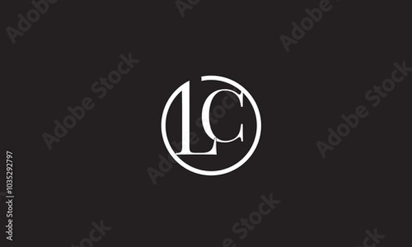 Fototapeta LC, CL, L, C Abstract Letters Logo Monogram