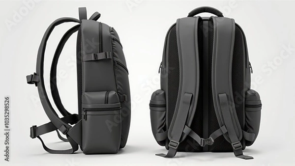 Fototapeta A backpack for everyday use with an emphasis on ergonomics