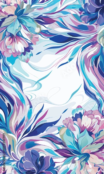 Obraz Elegant Hand Drawn Floral Background