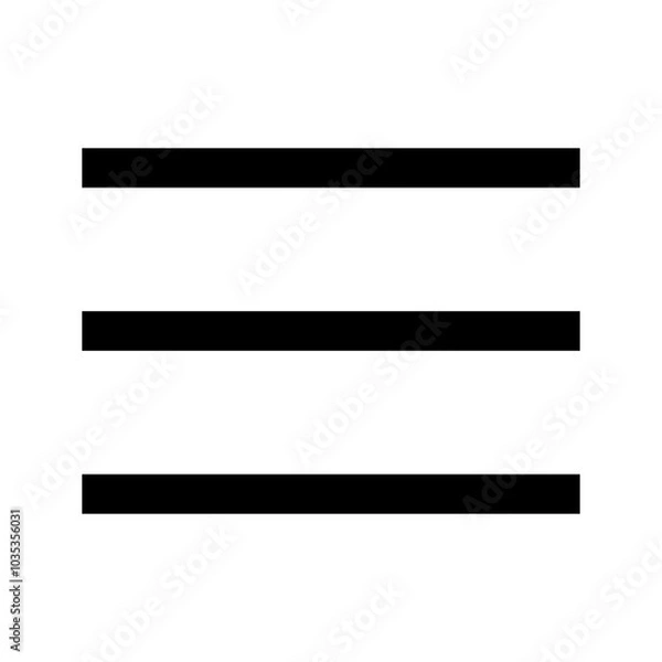 Obraz menu icon hamburger menu sign symbol vector