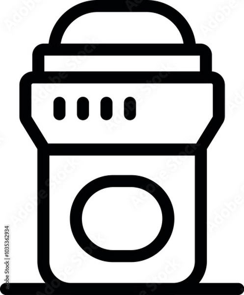 Fototapeta Simple icon of a modern electric razor standing on a surface