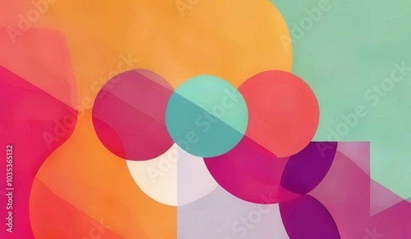 Fototapeta a close up of a colorful abstract painting with a lot of circles