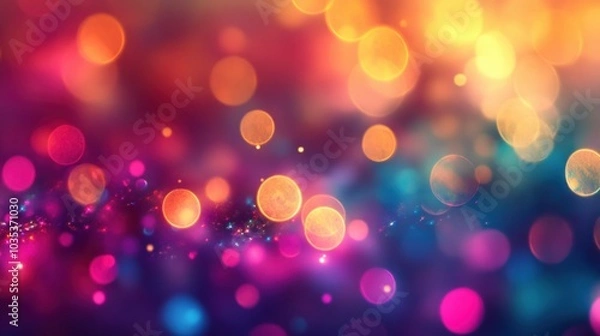 Fototapeta Soft focus bokeh lights in various colors, creating a dreamy and abstract background