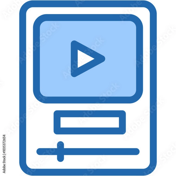 Fototapeta Vector Icon Music Player, Mp3 Player, Audio Player, Mp4 Player, Music And Multimedia, Earphone