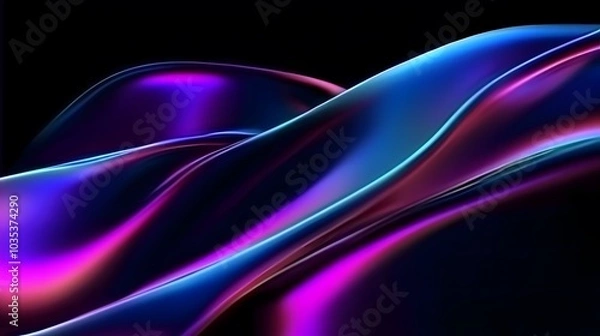 Fototapeta Abstract 3d render, background design, modern illustration