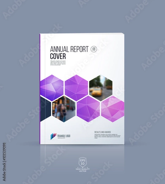 Fototapeta Brochure template layout, cover design annual report, magazine,