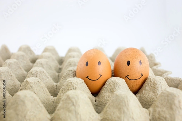 Obraz happy egg in egg tray