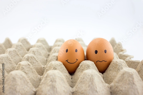 Obraz eggs with different facial expression