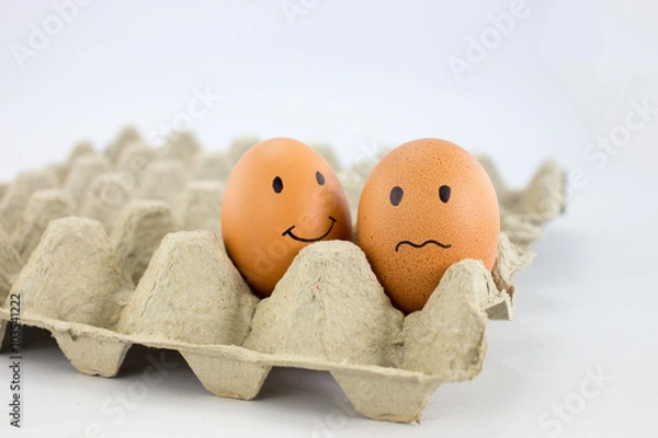 Obraz eggs with different facial expression