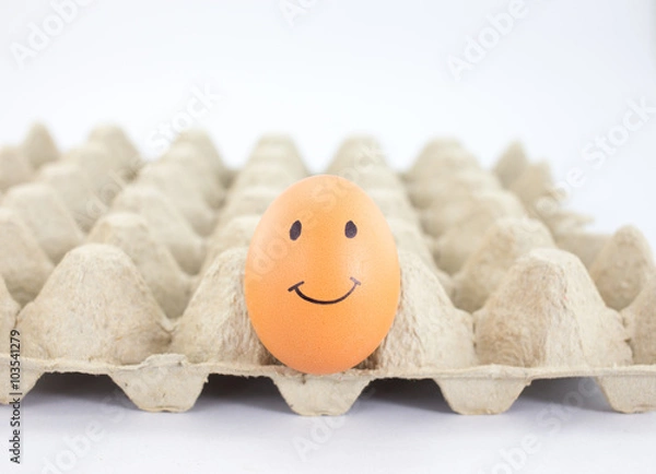 Obraz happy egg in egg tray