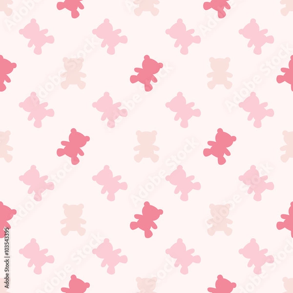 Fototapeta Vector seamless pattern for babies - wallpaper - background