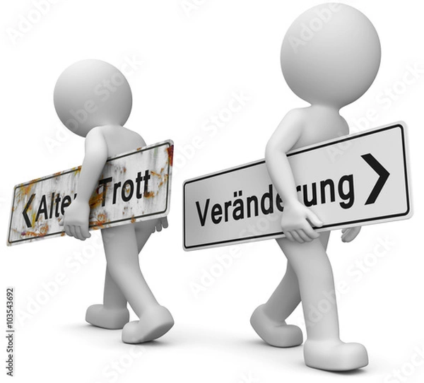 Obraz 3d samce stare koleiny i zmiany