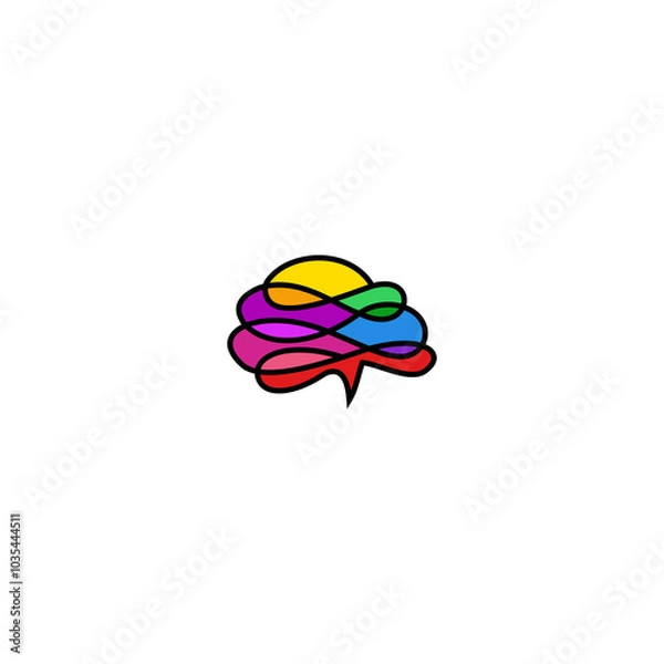 Fototapeta abstract colorful brain