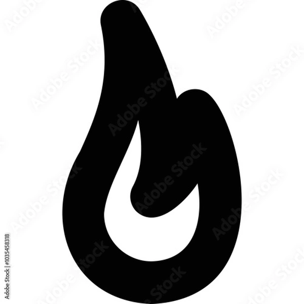 Fototapeta Simple vector icon fire