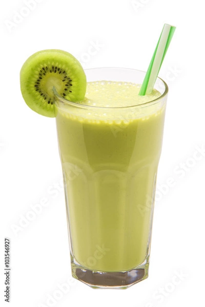 Fototapeta smoothie kiwi isolated