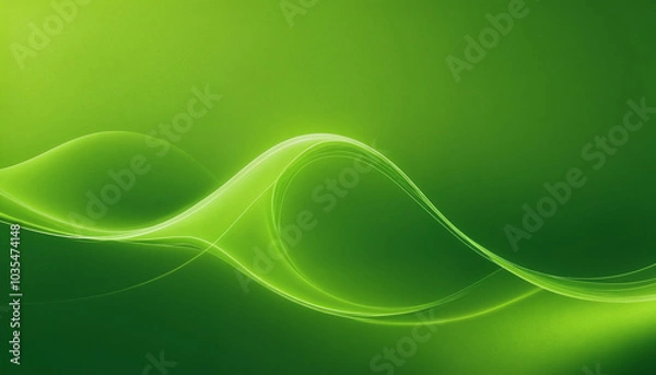Fototapeta An abstract green wave design symbolizing freshness and tranquility, perfect for backgrounds, digital compositions, or eco-themed events.