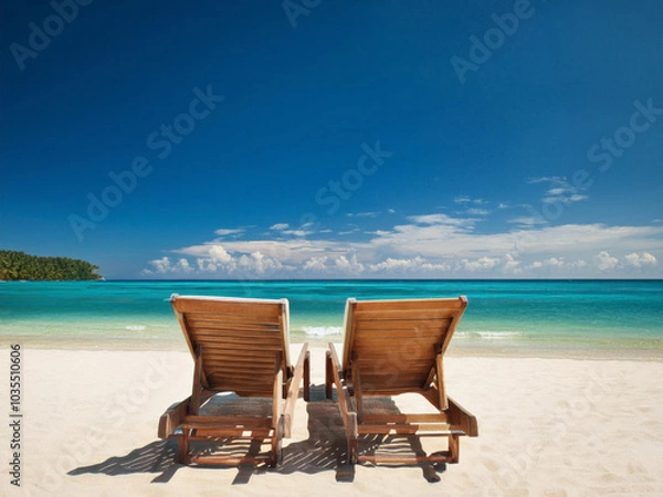 Obraz two chairs in paradise