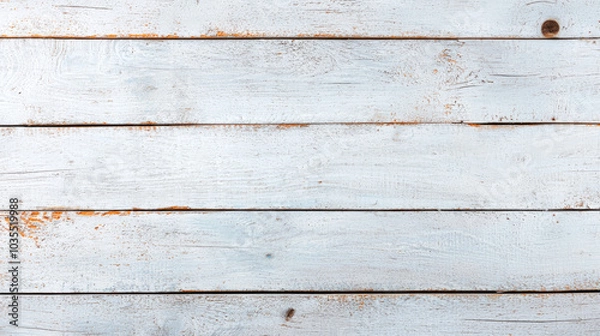Fototapeta Weathered wood texture with rustic charm on a white isolated background.