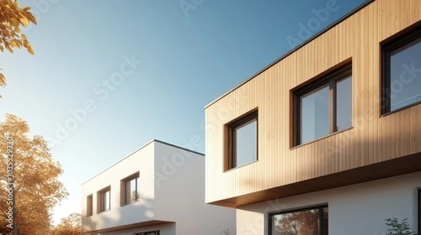 Fototapeta Modern Builders Install Energy Efficient Home Design