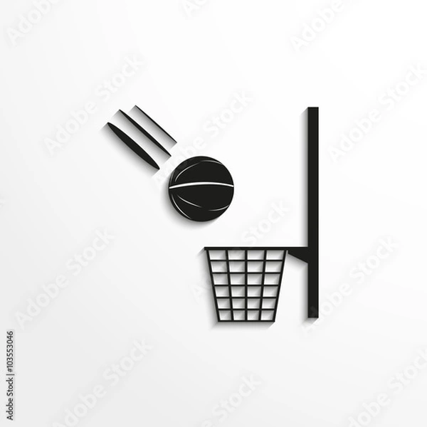 Obraz Sports symbol. Basketball. Vector icon.