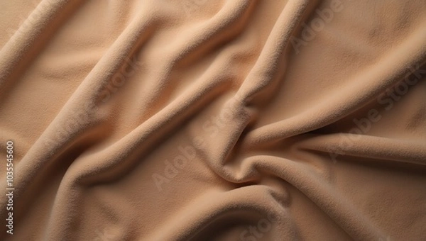 Fototapeta Luxurious dusty brown suede fabric with a velvety smooth texture