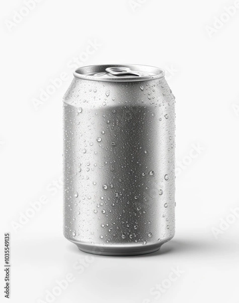 Obraz Can of Soda Mockup, high-end and customizable with realistic high-resolution rendering, ideal for branding, packaging design, and beverage presentations, AI Generative