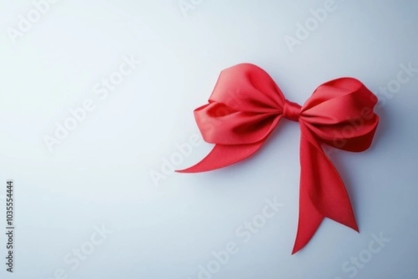 Fototapeta Elegant Red Bow on Soft Background