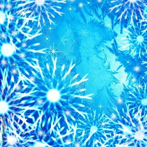 Obraz background with snowflakes