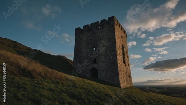 Fototapeta A sense of peace envelops the area around archer tower