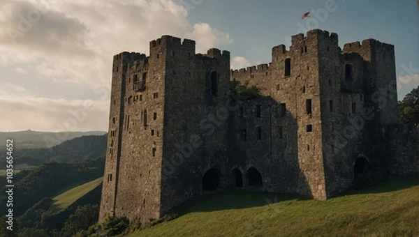 Obraz An ancient archer tower invites visitors to uncover its hidden treasures