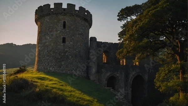 Fototapeta An archer tower with a breathtaking panoramic view