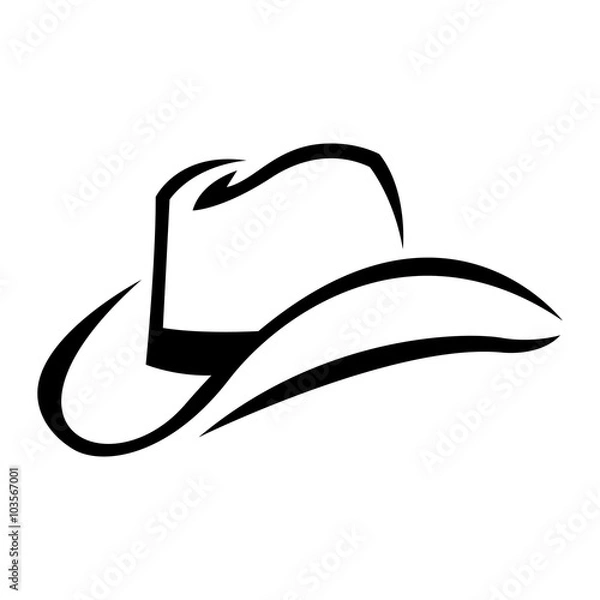 Obraz Wektor kowbojski kapelusz