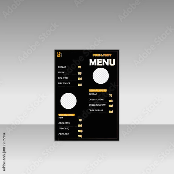 Obraz Best Menu Template Design