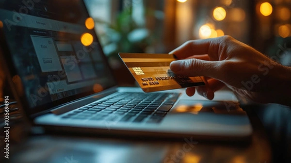 Fototapeta A cutting-edge payment gateway showing seamless integration with various e-commerce platforms and real-time transaction processing